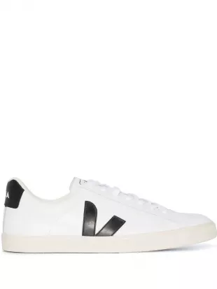 Esplar Leather Low-Top Sneakers in White Platine
