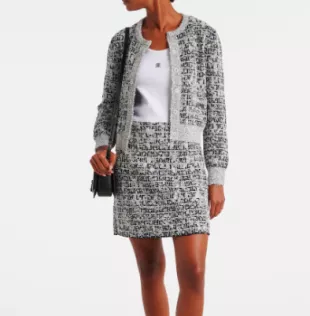 4G Liquid Tweed Cardigan