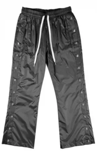 Black Side Snap Trackpants