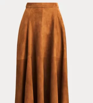 Christiane Lamb-Suede Skirt