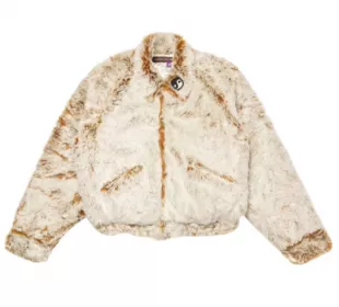 Beige Faux Fur Bigfoot Jacket