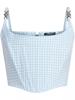 Medusa Gingham Corset Top
