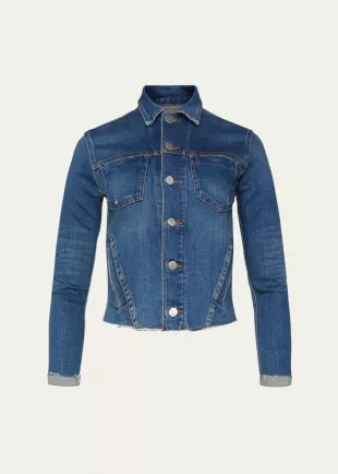 Janelle Slim Raw-Edge Jacket