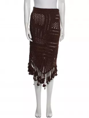 Emb Center Slits Skirts
