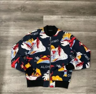Hawaii Aloha Full Zip Bomber Jacket
