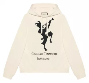 Gucci White Black Chateau Marmont Hoodie