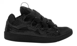 Black Patent Curb Sneakers