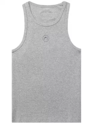 Crescent Moon-Embroidered Tank Top