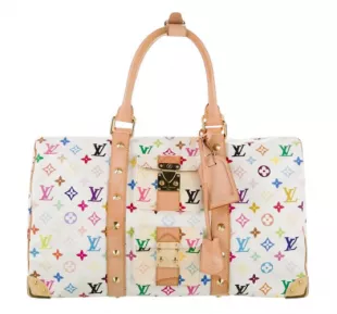 x Murakami White Monogram Keepall 45 Bag