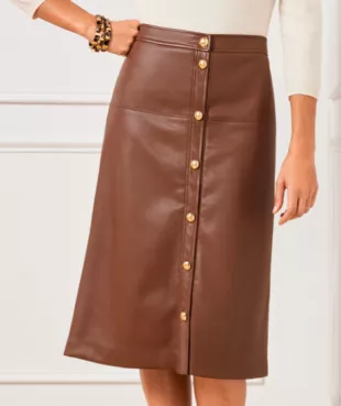 Faux Leather Skirt