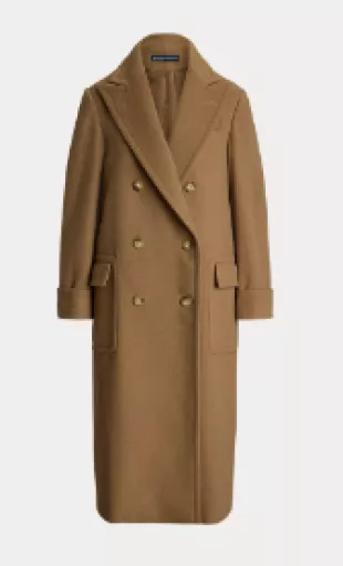 Camel-Hair Long Polo Coat