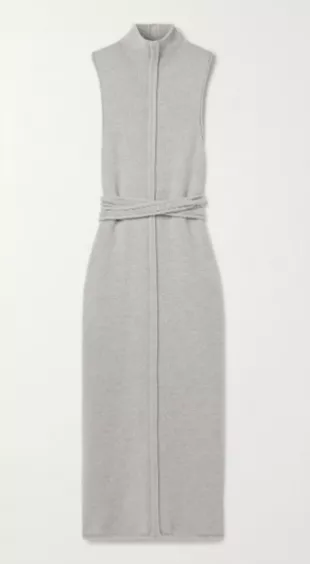 Zola Belted knitted Midi Dress