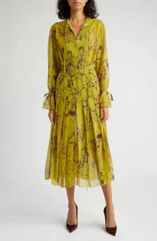 PLEAT SLEEVE LONG DRESS GATES OF GLORY
