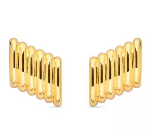 Rib Earrings in Gold