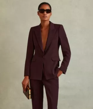 Gabi Tailored Single Breasted Suit Blazer