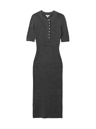 Sandy Wool Sweater Dress in Grey