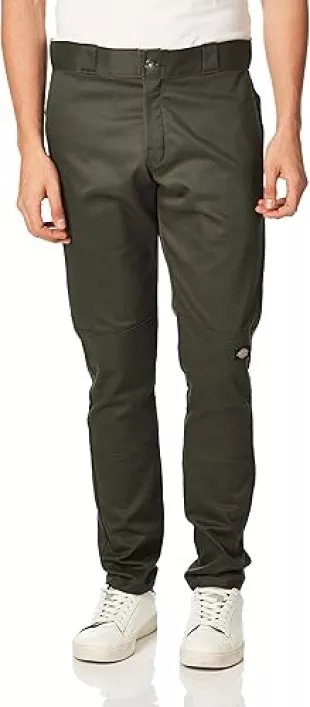 Olive Green Double Knee Work Pants