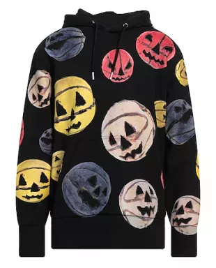 x Josh Smith Black Basketball Print Hoodie