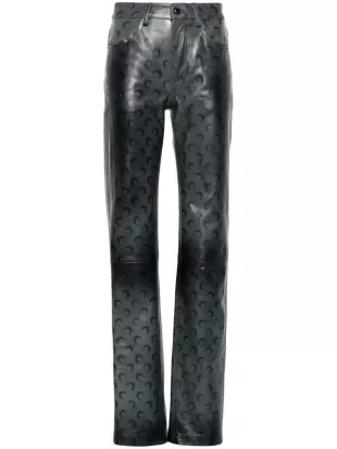Moonogram Straight-Leg Trousers