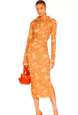 Orange Floral Verity Dress