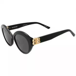 Blue Oval Cat Eye Sunglasses