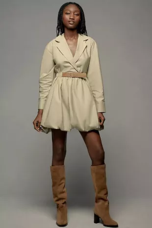 maeve mini dress beige LIKELY Maeve Dress in Ivory