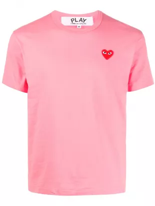 Pink Heart Logo T Shirt