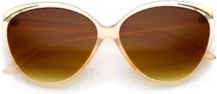 Women's Oversize Metal Accent Bold Cat Eye Sunglasses 61mm