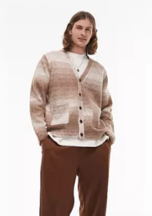 Ombre Cardigan in Brown
