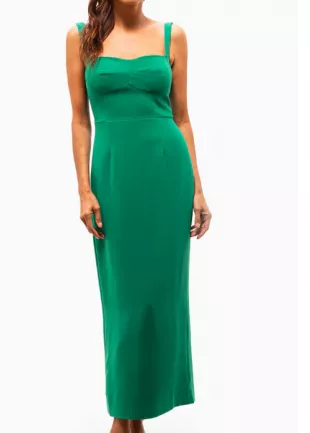 Rachel-C Square-neck Midi Dress