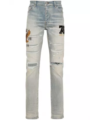 Amiri - Antique Indigo Varsity Eagle Jeans