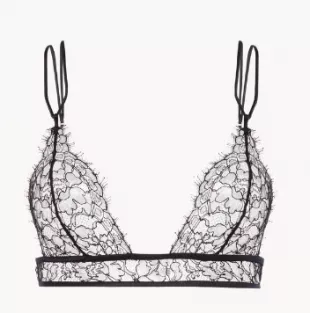 Dreamland Lace Triangle Bra In Black