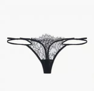 Dreamland Lace Thong In Black