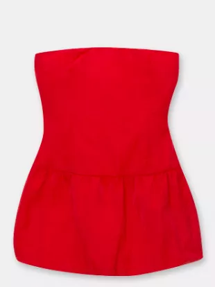 Short Red Balloon Dress