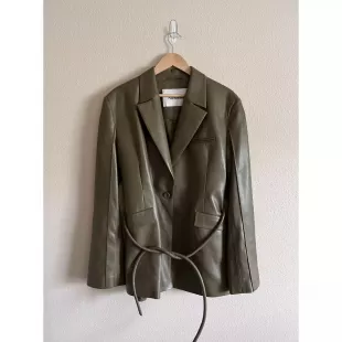 Mariko Vegan Leather Blazer