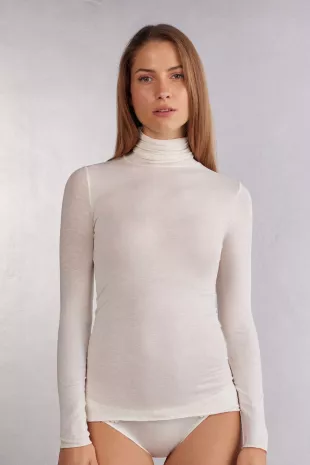 Modal Cashmere Ultralight High-Neck Top