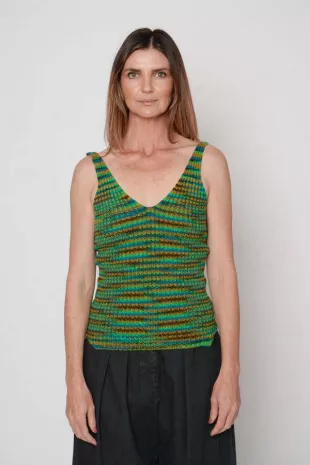 Flyn Top Green Multi