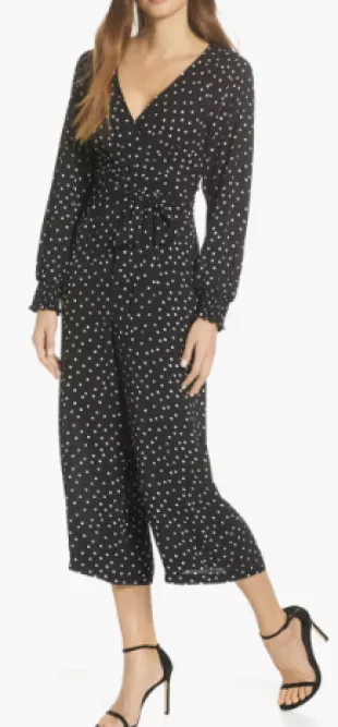 Evie Grace Alice Faux Wrap Jumpsuit