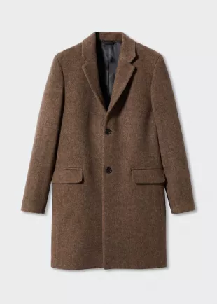 Manteau laine chevrons