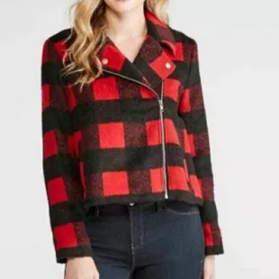 Buffalo Plaid Moto Jacket