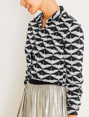 Chemise imprimée oiseaux