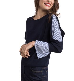 Pull effet chemise