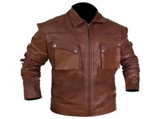 FashionAve London Men's Fashion Icon Bruce Willis Looper Real Leather Jacket
