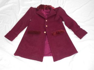 Bespoke Burgundy Wool and Velvet Jacket