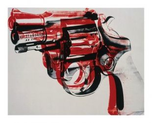 Reproduction du tableau "Gun" d'Andy Warhol, Taille: 99 x 80 cm