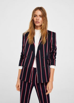 Veste de costume à rayures