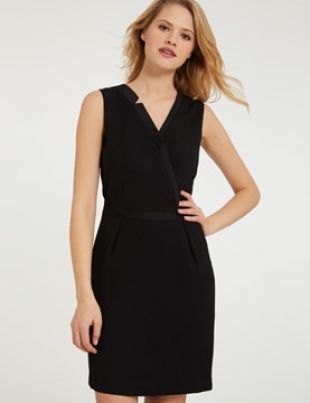 Robe bimatière unie