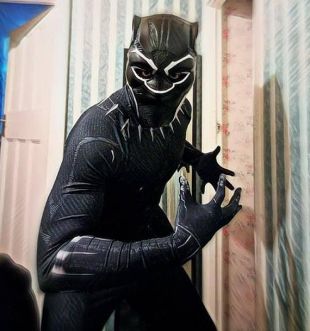 v1   2018 Black Panther film Costume (inspiré)   précis subdye spandex.  Cosplay de Black Panther.  Dizfraz Pantera Negra