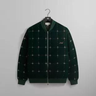 Beaded Velvet Clay Bomber Jacket