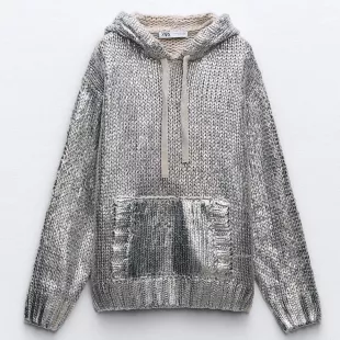 Silver Hoodie Jacket